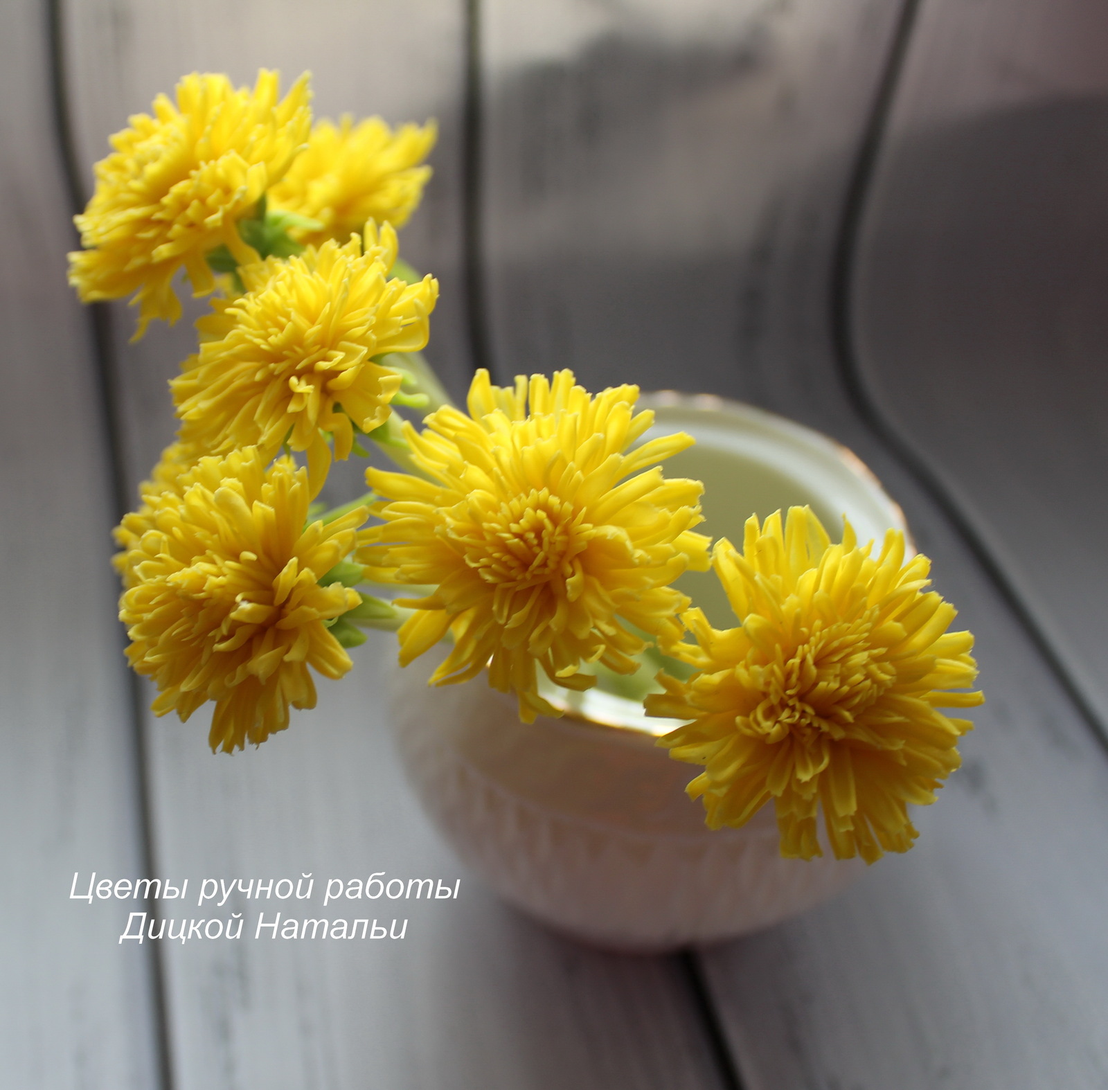 Finally, I got dandelions that look like dandelions))) - My, Dandelion, Polymer floristry, Polymer clay, Flowers, Needlework without process