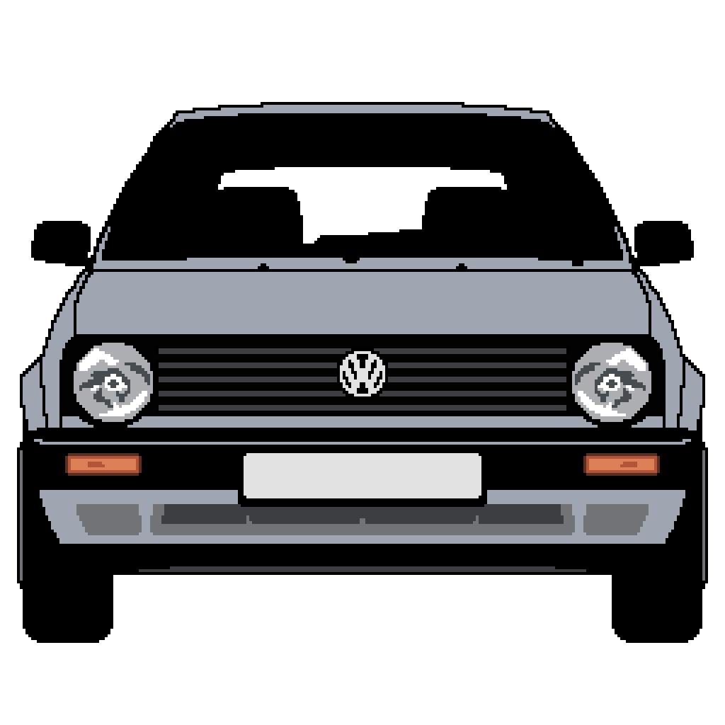 Pixel golf mk2 - My, Art, Pixel, , Volkswagen Golf II