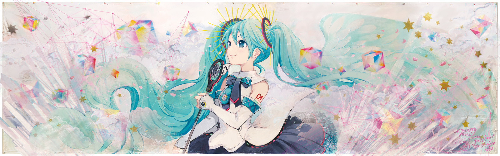 Curtain call - Hatsune Miku, Vocaloid, Not anime, Anime, Anime art