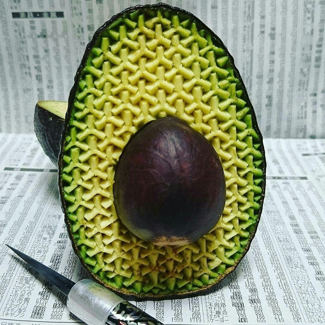 avocado carving - Avocado, Carving, Longpost, Patterns