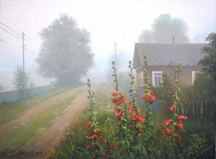 The village is the soul of Russia. - Village, beauty of nature, Longpost, Painting