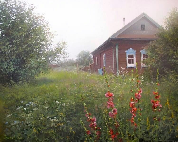 The village is the soul of Russia. - Village, beauty of nature, Longpost, Painting