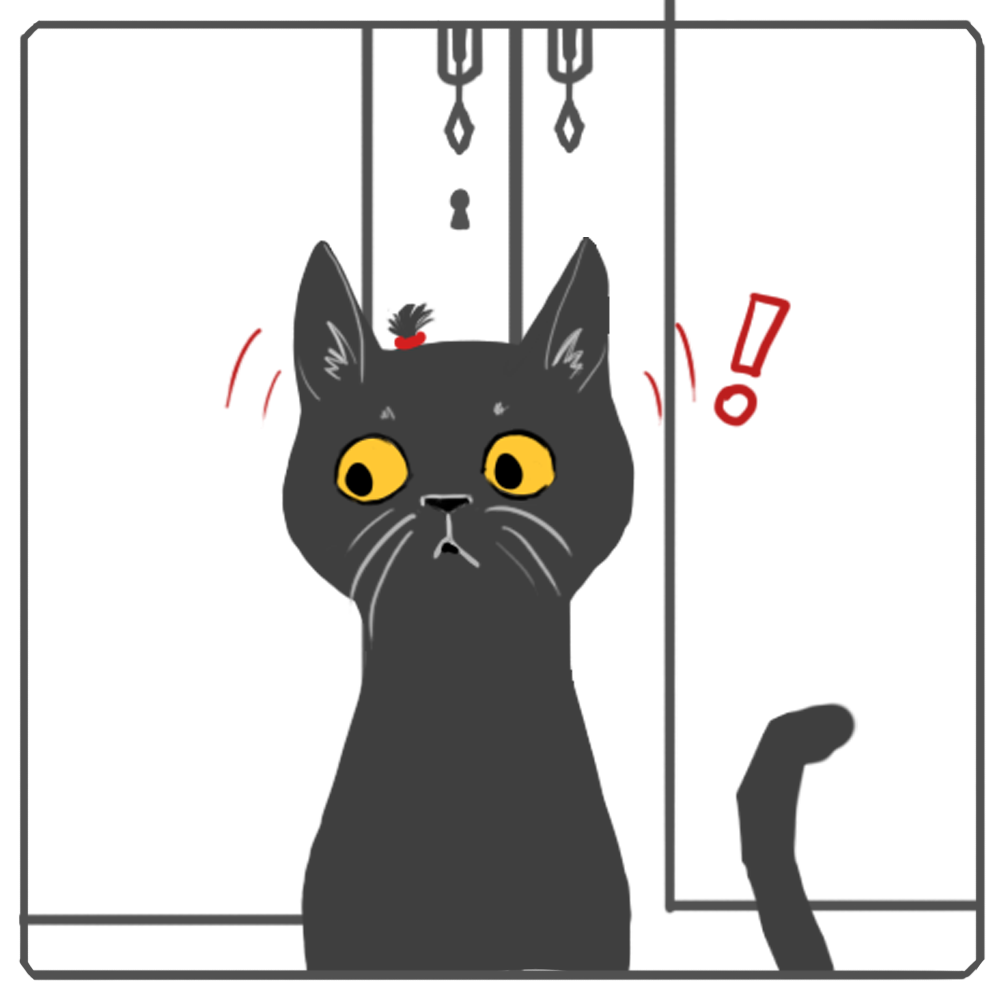 My cat steals hair ties and then they always end up under the closet. - My, Comics, cat, Mouse, Elastic, Longpost