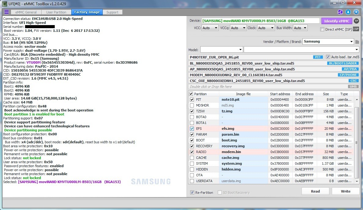 GT-N8000 does not turn on. - My, Replacing the Emmc, , Samsung, Hanging, Firmware, Repair of equipment, Longpost