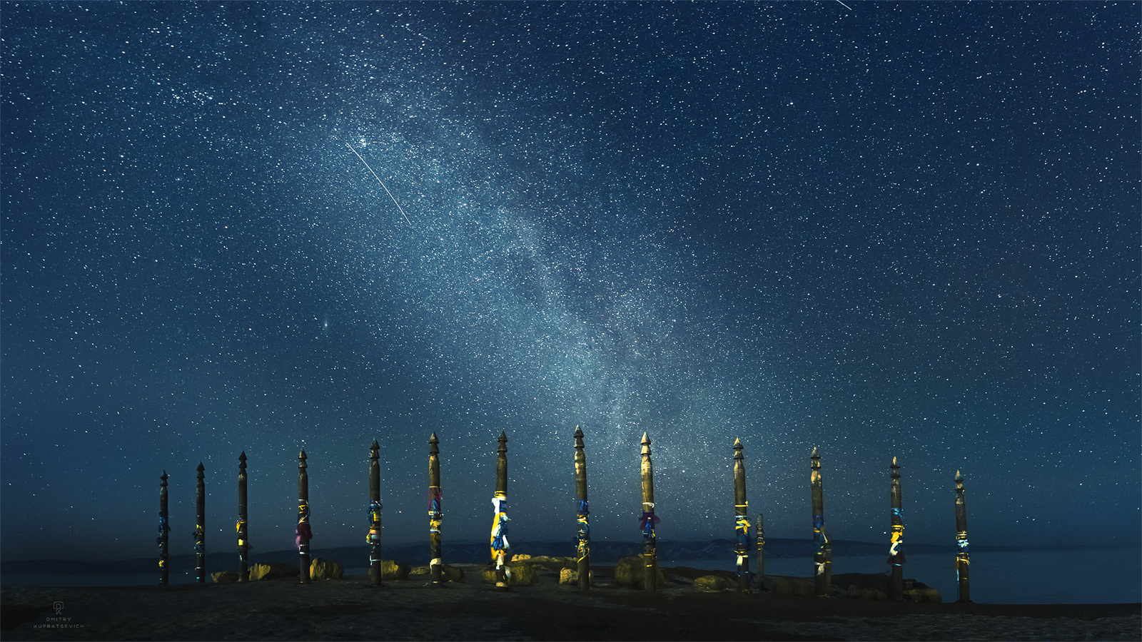 Baikal night - Russia, Baikal, Milky Way, Totem, The photo, Stars