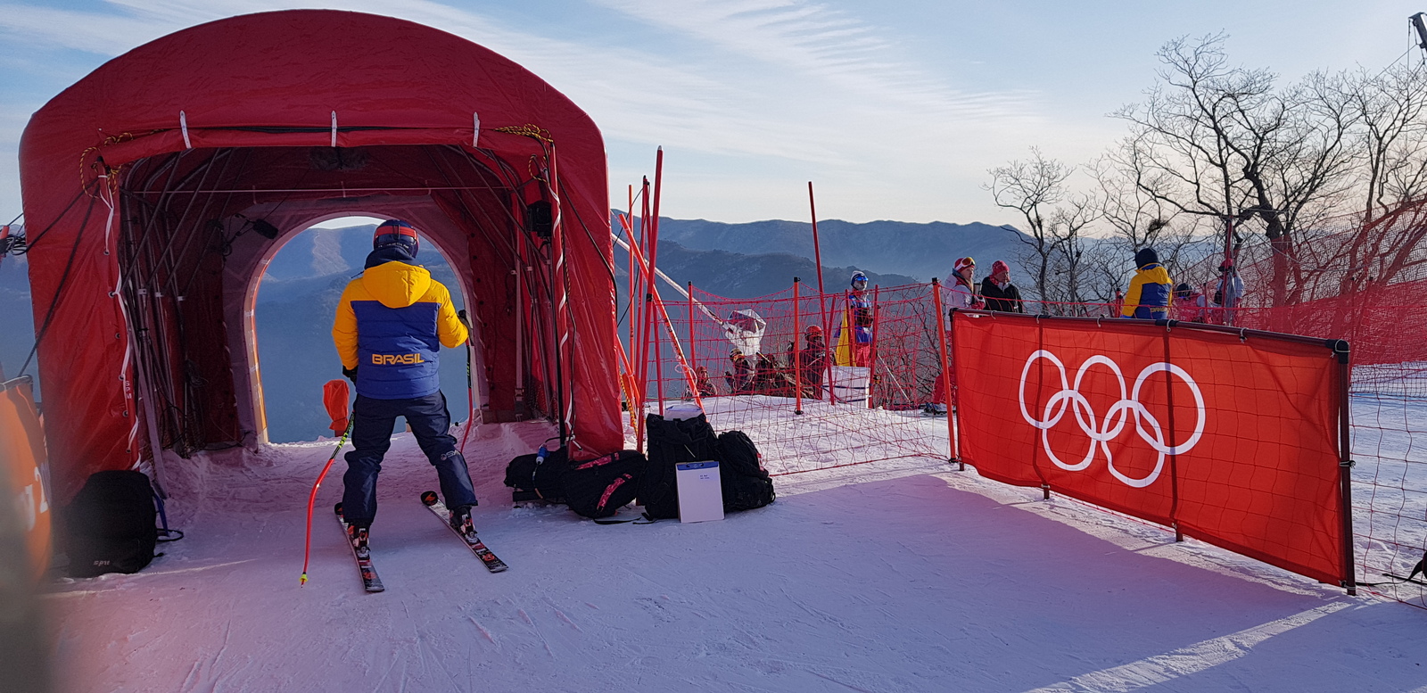 How was the Olympics with Gagarin - My, Olympiad, Longpost, Skiing, Sport, Note 8, Olympiad 2018, The photo