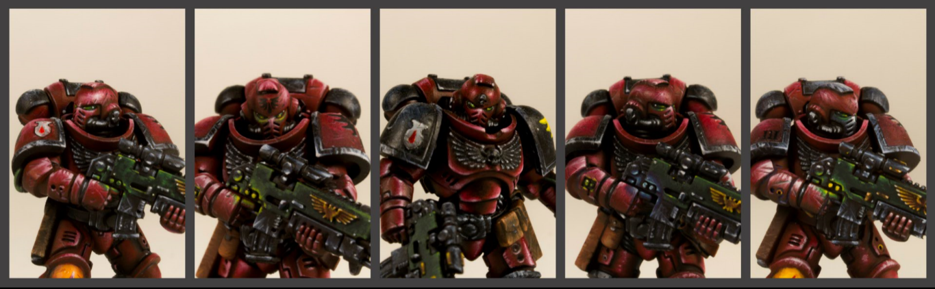 Primaris Space Marine - my painting - Warhammer 40k, My, Wh miniatures, Blood angels, Miniature