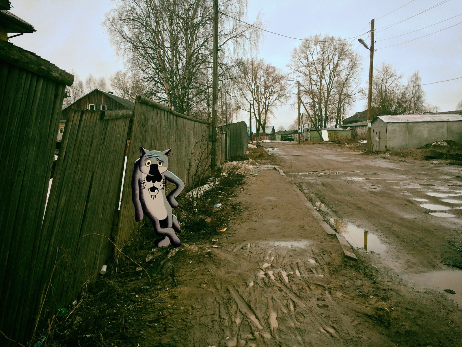 Rough life in Russia. Syktyvkar - My, Russia, Soviet cartoons, Syktyvkar, Spring, Reality, Longpost, 2D Among Us, Photoshop master