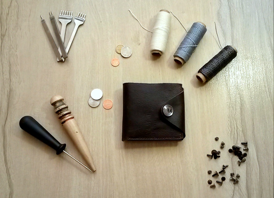 Men's wallet and cardholder - My, Purse, Handmade, Leather craft, Cardholder, , My, Leather, Longpost