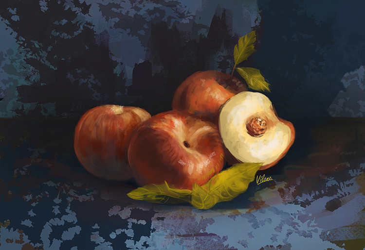 Insolent fruits and berries - My, Фрукты, Painting, Digital drawing, Still life, Longpost