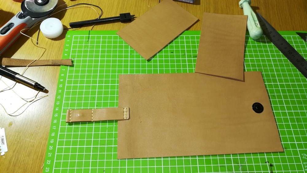 Beginner leather hand @ op post. No. 4. - My, Leather, Needlework with process, Longpost, Handmade, 