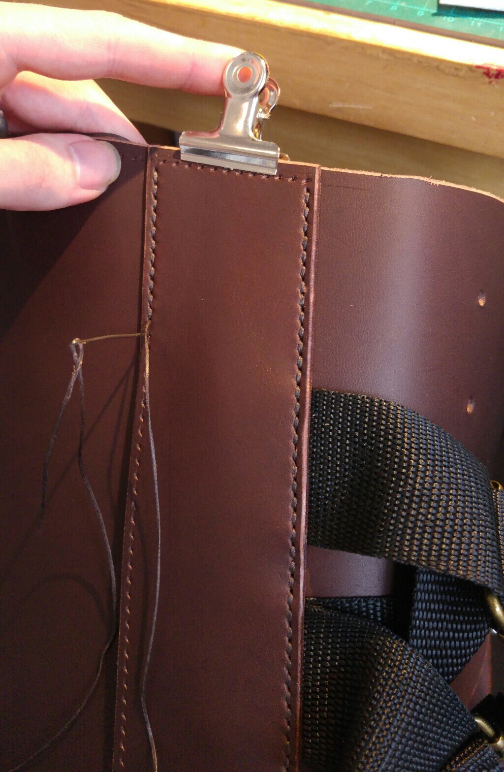 DIY leather backpack - My, Backpack, , Leather, Leather, With your own hands, Longpost