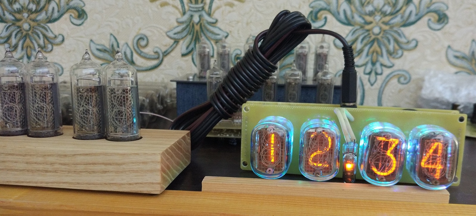 Моя коллекция ламповых часов + опрос - Моё, Ламповые часы, Никси, Nixie clock, Лампа, Ин-14