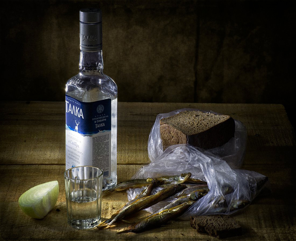 Nikolay Lyapin. - Still life, Vodka, Food, Longpost, A selection, Dinner, Alcohol