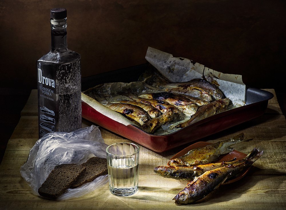 Nikolay Lyapin. - Still life, Vodka, Food, Longpost, A selection, Dinner, Alcohol