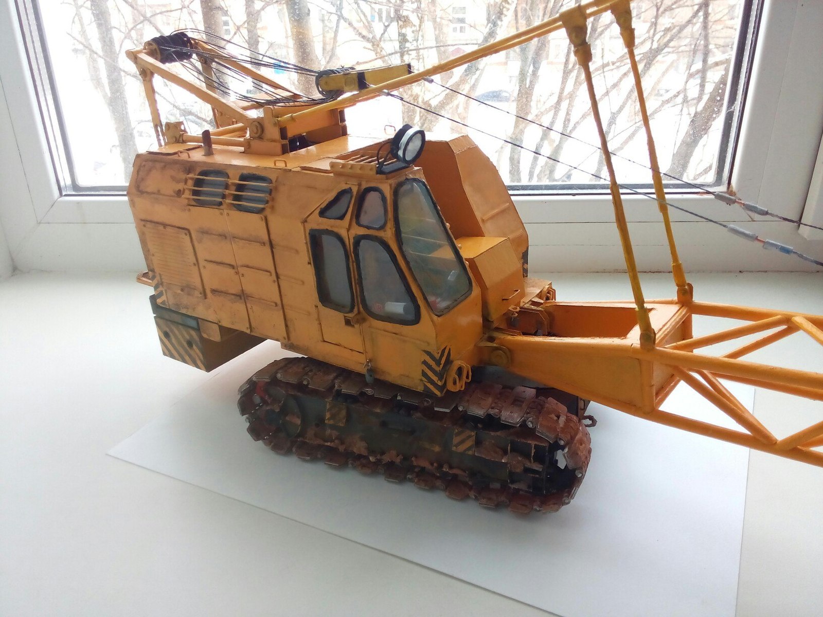 Crane model RDK-250, made of cardboard - Stand modeling, Modeling, Tap, Longpost, , The photo, 