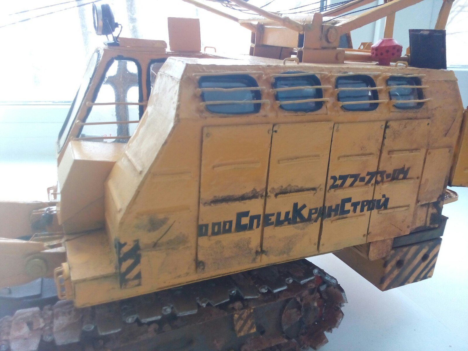 Crane model RDK-250, made of cardboard - Stand modeling, Modeling, Tap, Longpost, , The photo, 