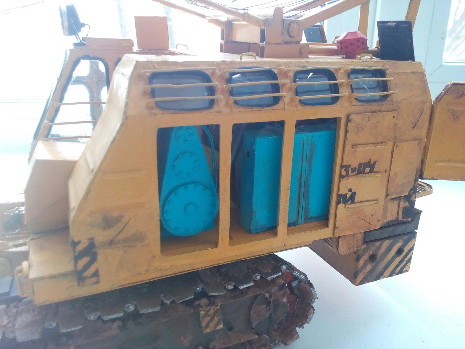 Crane model RDK-250, made of cardboard - Stand modeling, Modeling, Tap, Longpost, , The photo, 