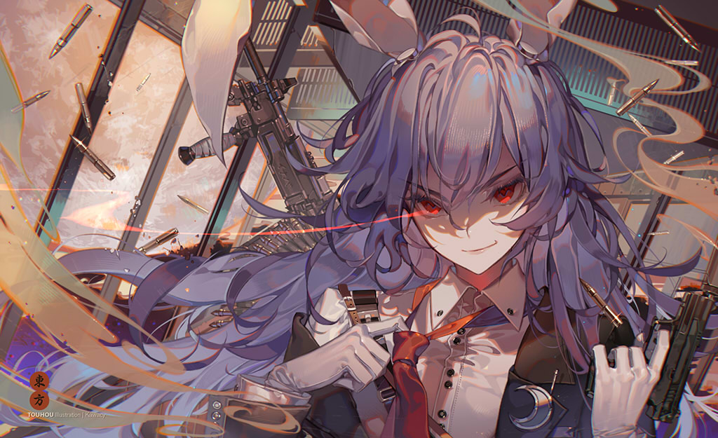 Lunatic Eyes - Anime, Anime art, Touhou, Reisen udongein inaba, Kawacy