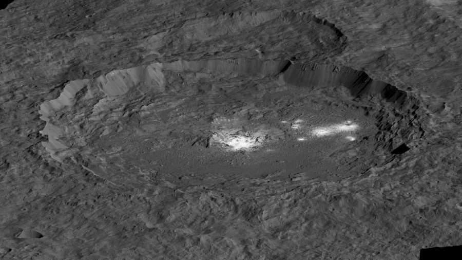 Dawn found traces of recent activity on the surface of Ceres - Space, Crater, Ceres, Track, Activity, Mission, Magazine, Longpost