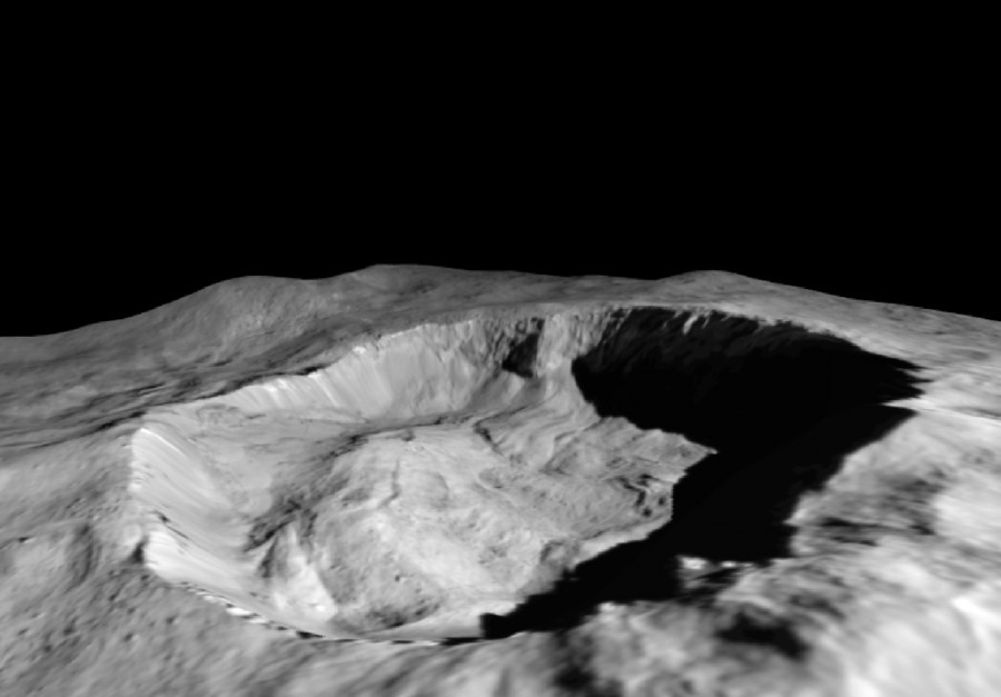 Dawn found traces of recent activity on the surface of Ceres - Space, Crater, Ceres, Track, Activity, Mission, Magazine, Longpost