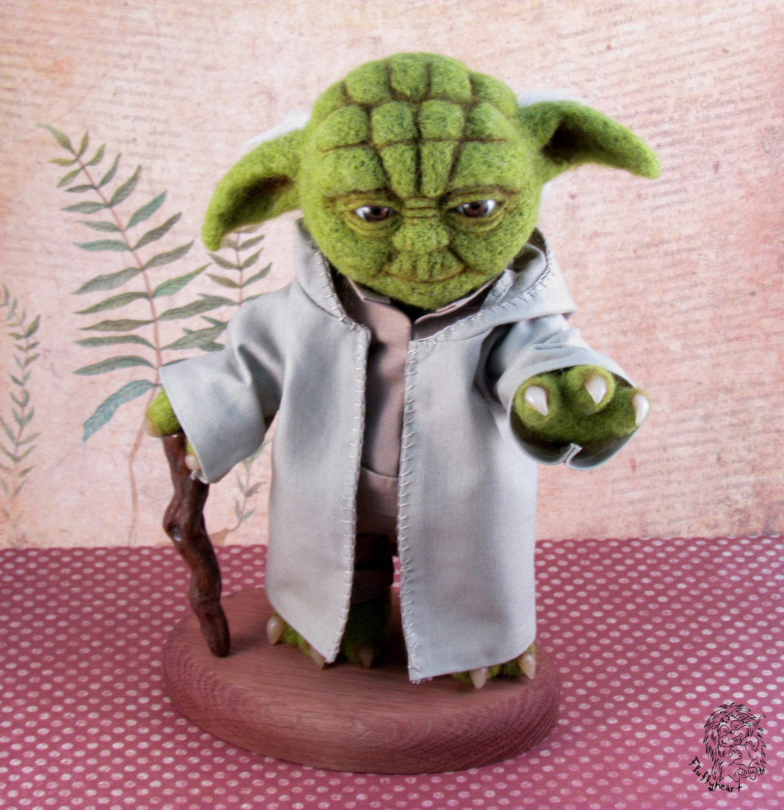 Don't forget to stock up on patience, succumbing to the power of needlework... - My, Yoda, Star Wars, , Longpost, Needlework without process, Interior toy, Wallow