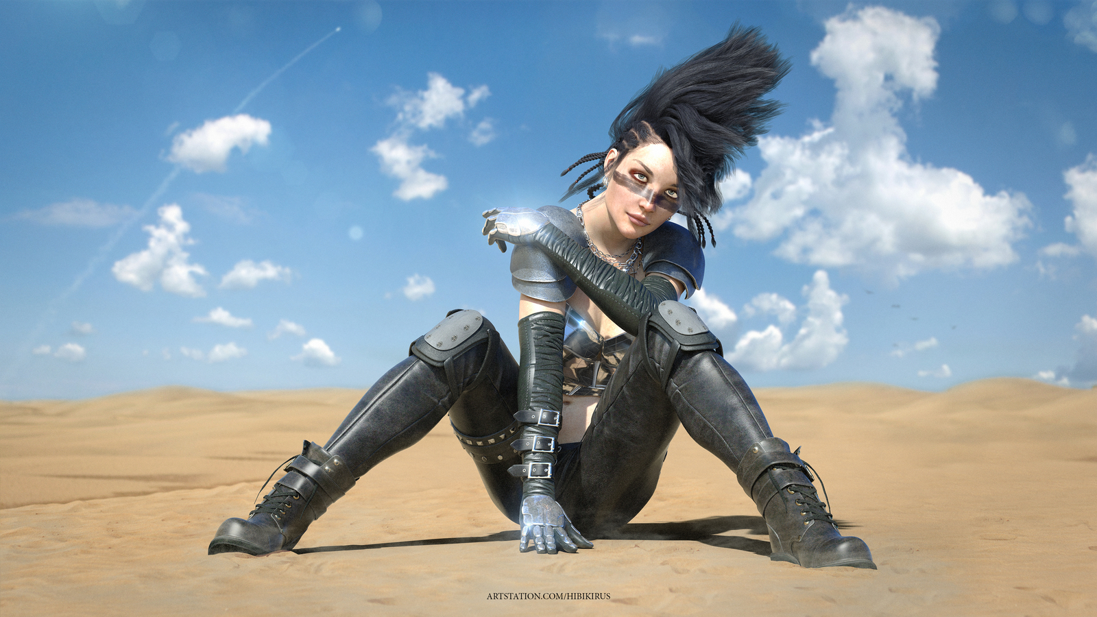 Wasteland girl from me. - NSFW, My, Hibikirus, Crossout, , , Girls, Weapon, Longpost