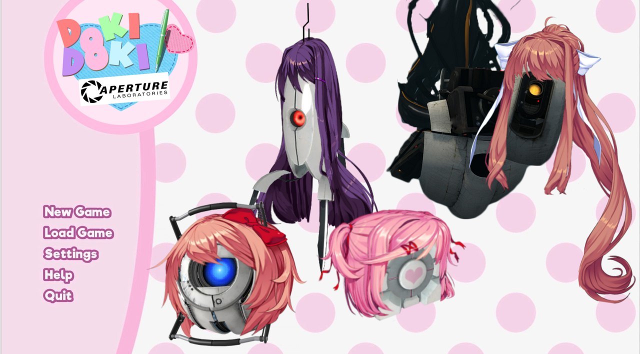 Manga is a lie - Valve Memes, Portal 2, Doki Doki Literature Club, Crossover, Игры, Компьютерные игры, Визуальная новелла, Кроссовер