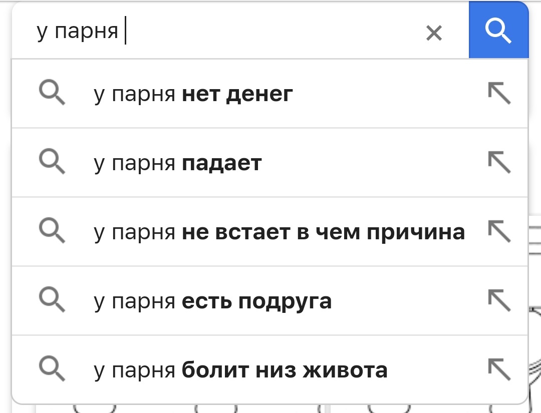 The main thing is that no one hurts the lower abdomen. - Google, Google request, Search, Search queries