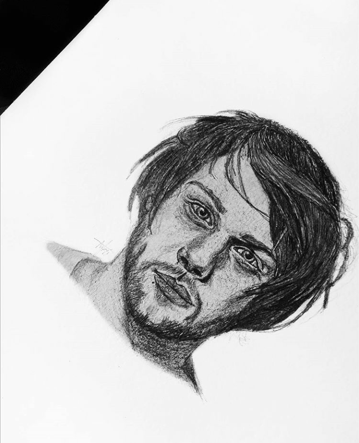 Danny Worsnop - My, , Asking Alexandria, Drawing, Graphics, Pencil drawing, Portrait