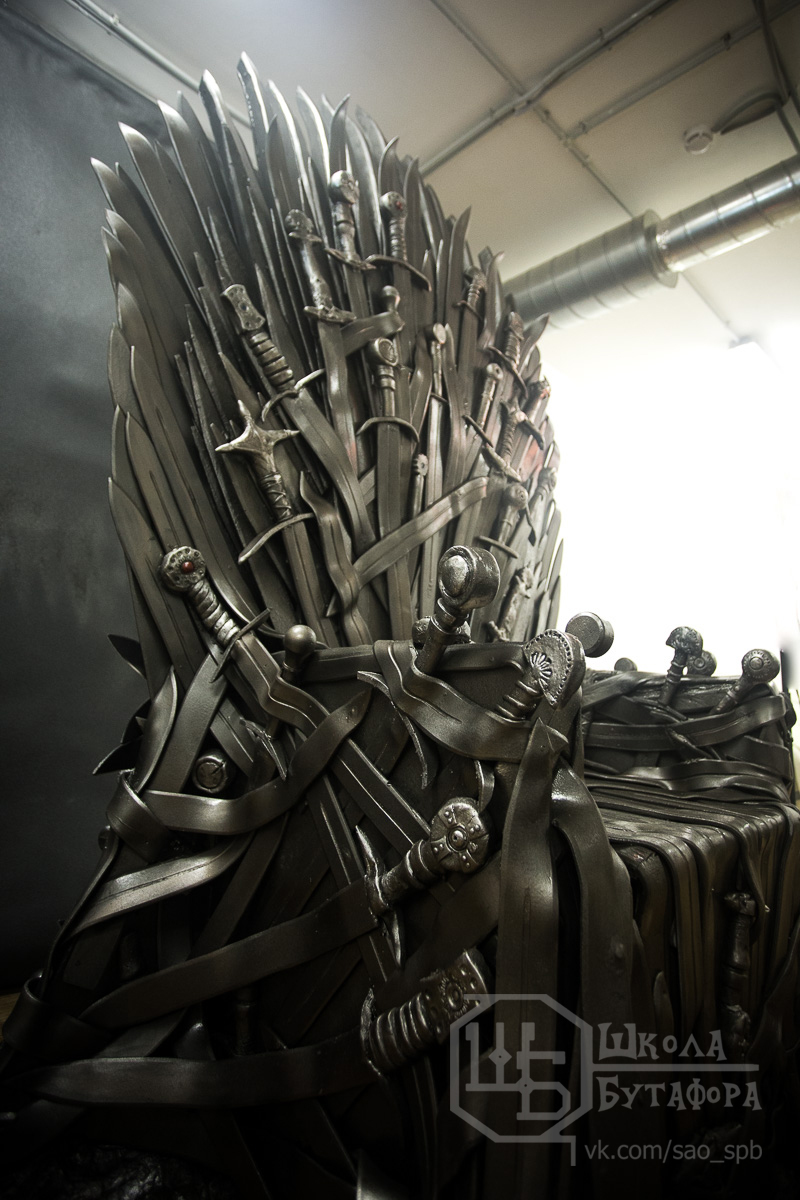 Iron Throne, Game of Thrones, handmade. - My, Iron throne, Game of Thrones, , Handmade, Handmade, Prop School, Longpost