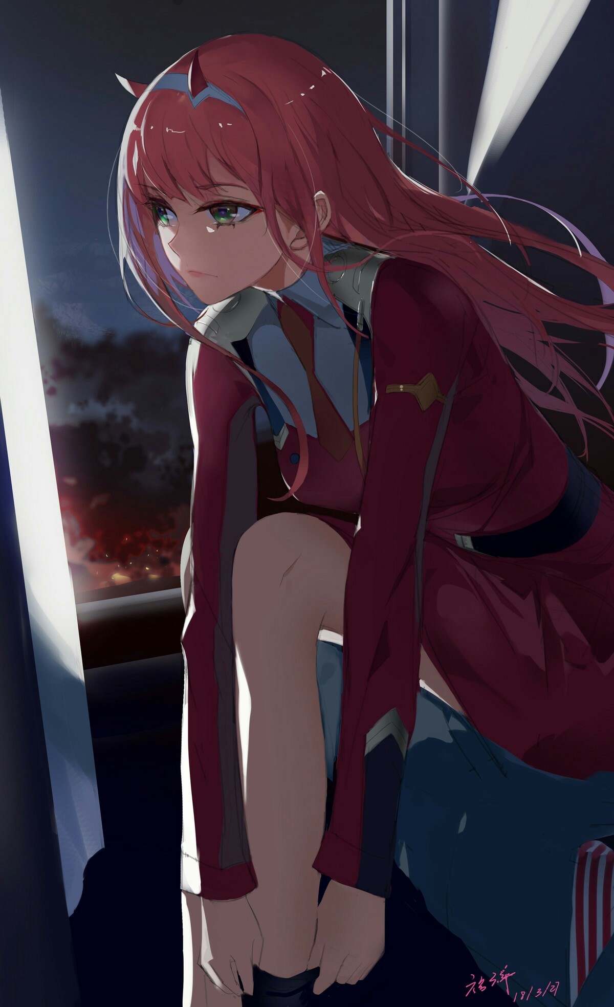 Zero two - Yuxiang Chen, Darling in the Franxx, Zero two, Anime art, Anime, Longpost