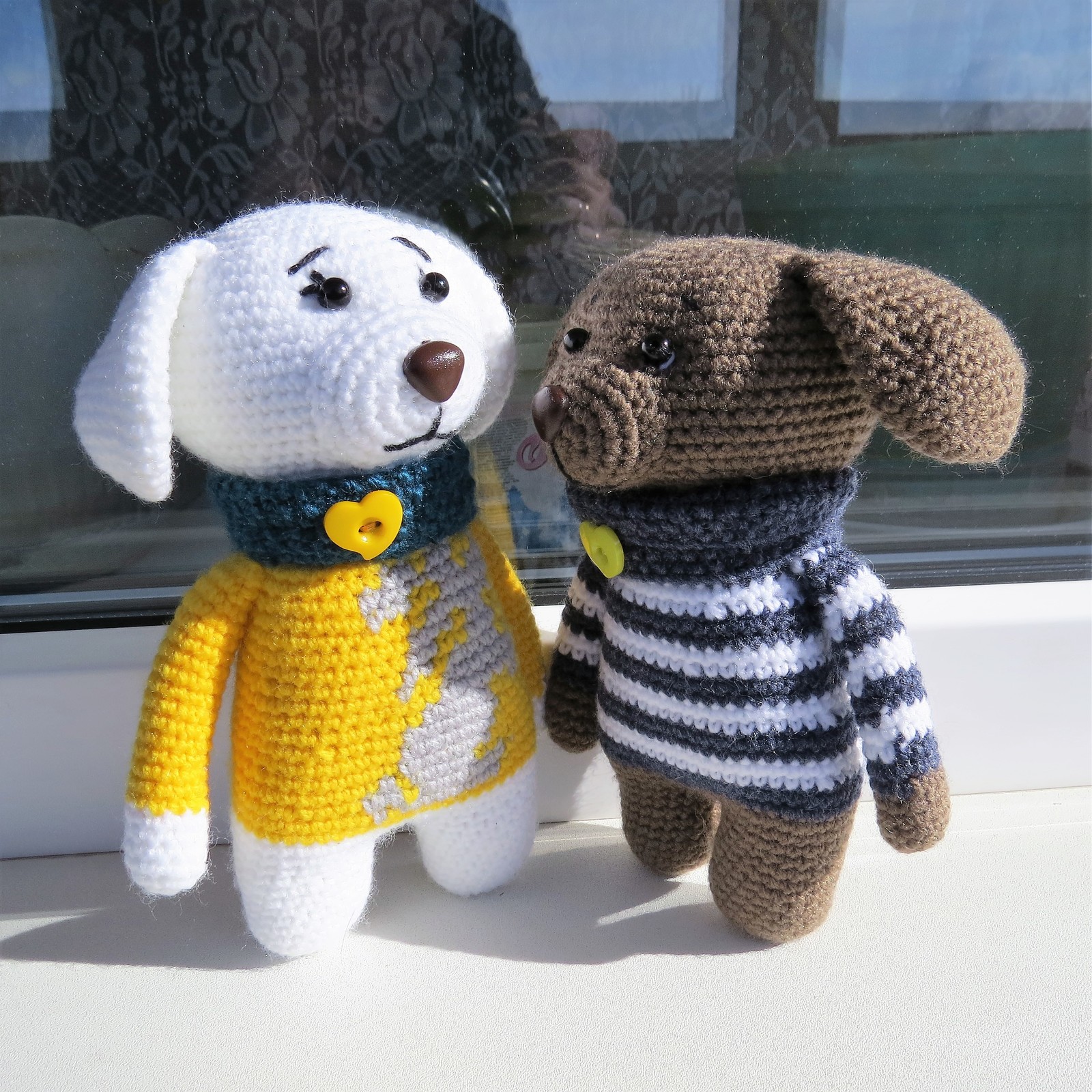 Snowball, Cupcake's girlfriend - My, Dog, Symbol of the year, Crochet, Knitted toys, Handmade, Needlework without process, Needlework, Longpost