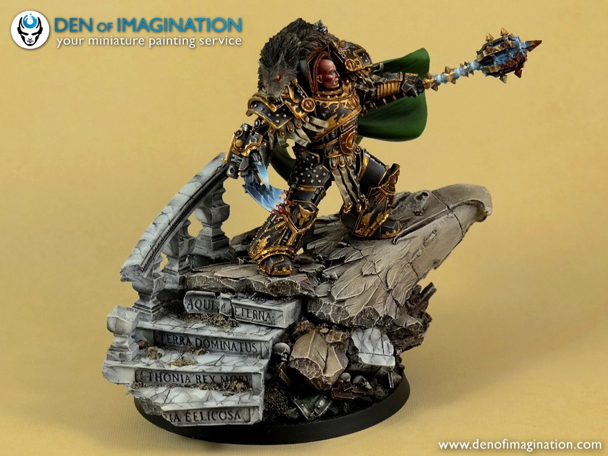 Horus, Primarch of the Sons of Horus by Den of Imagination - Warhammer 30k, Horus, Sons of Horus, Horus heresy, Wh miniatures, Longpost