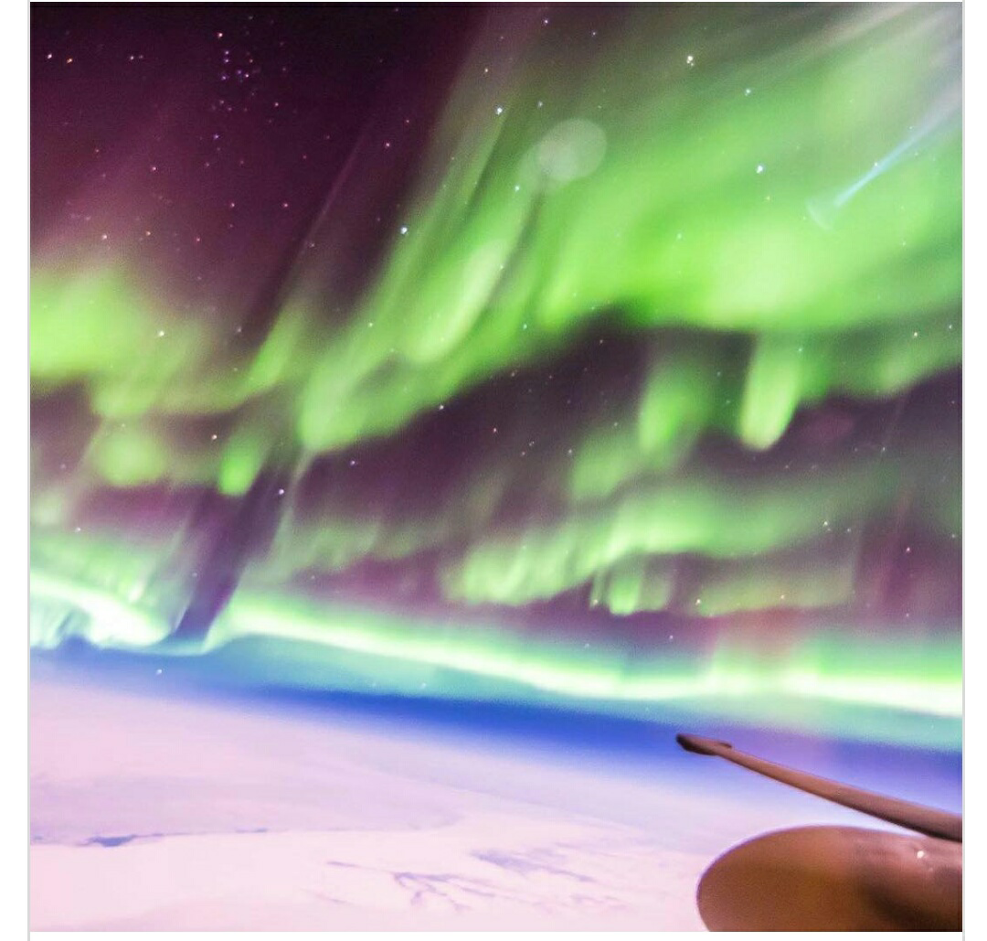 American pilot filmed the northern lights - Polar Lights, Sky, Flight, Internet, Video