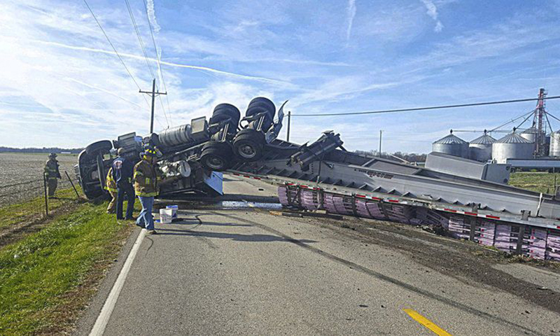 Cargo securing - My, Truckers, USA, Cargo, Fastening, Bridge, Images, Crash, Safety engineering, Longpost