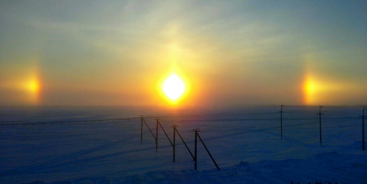 On the island of Novaya Zemlya. - My, The sun, Halo, New earth, The photo, 