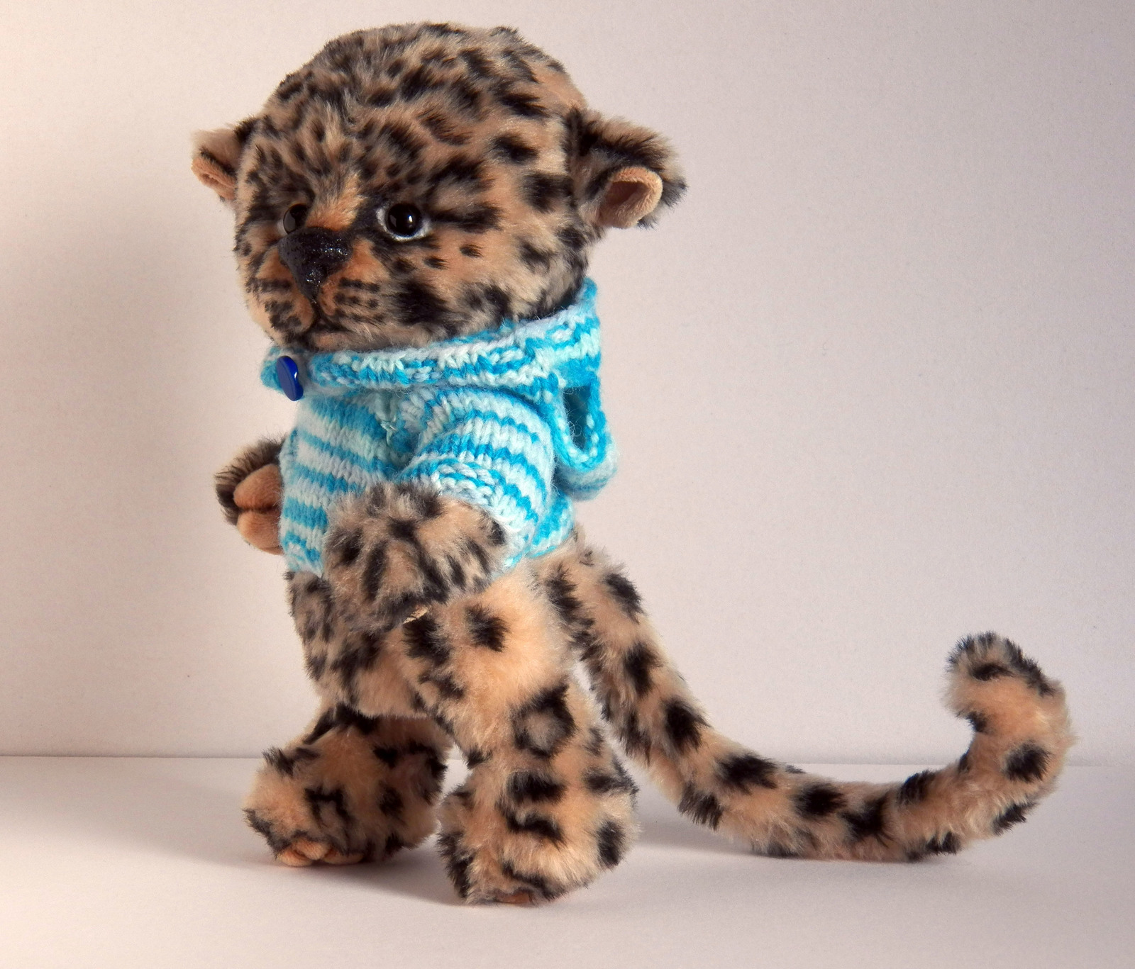 Here is such a leopard turned out :-) - My, Leopard, cat, Spotted, , Soft toy, Handmade, Longpost, Needlework without process