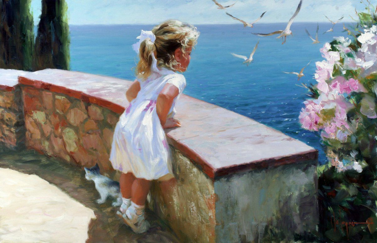 Artist Vladimir Volegov Happy childhood. - Oil painting, Artist, Vladimir Volegov, Video, Longpost, Youtube, Children