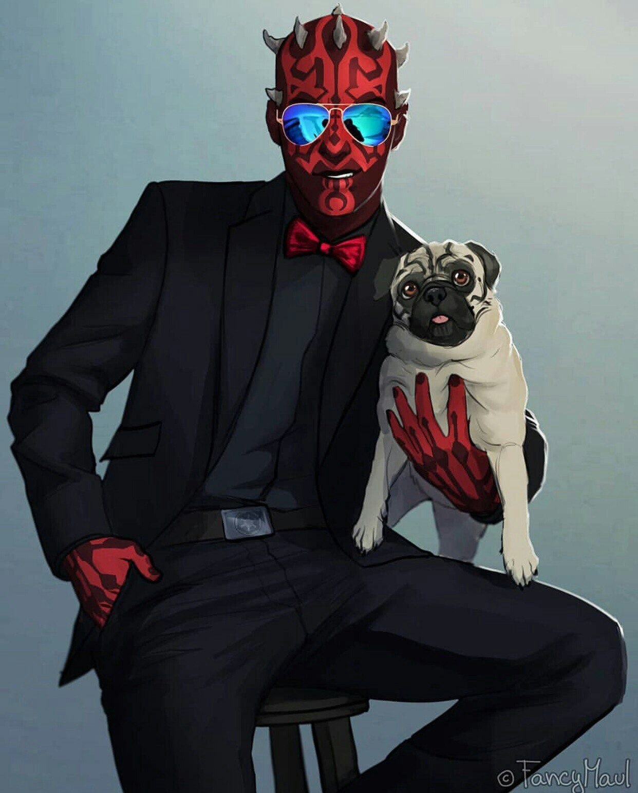 Darth maul - Darth Maul, Star Wars, Art, Pug