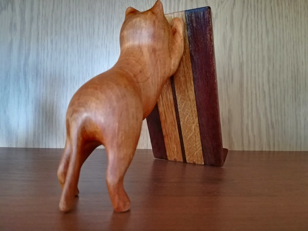 Some wood carving - My, Thread, Tree, With your own hands, cat, Statuette, Wood carving, Handmade, Longpost