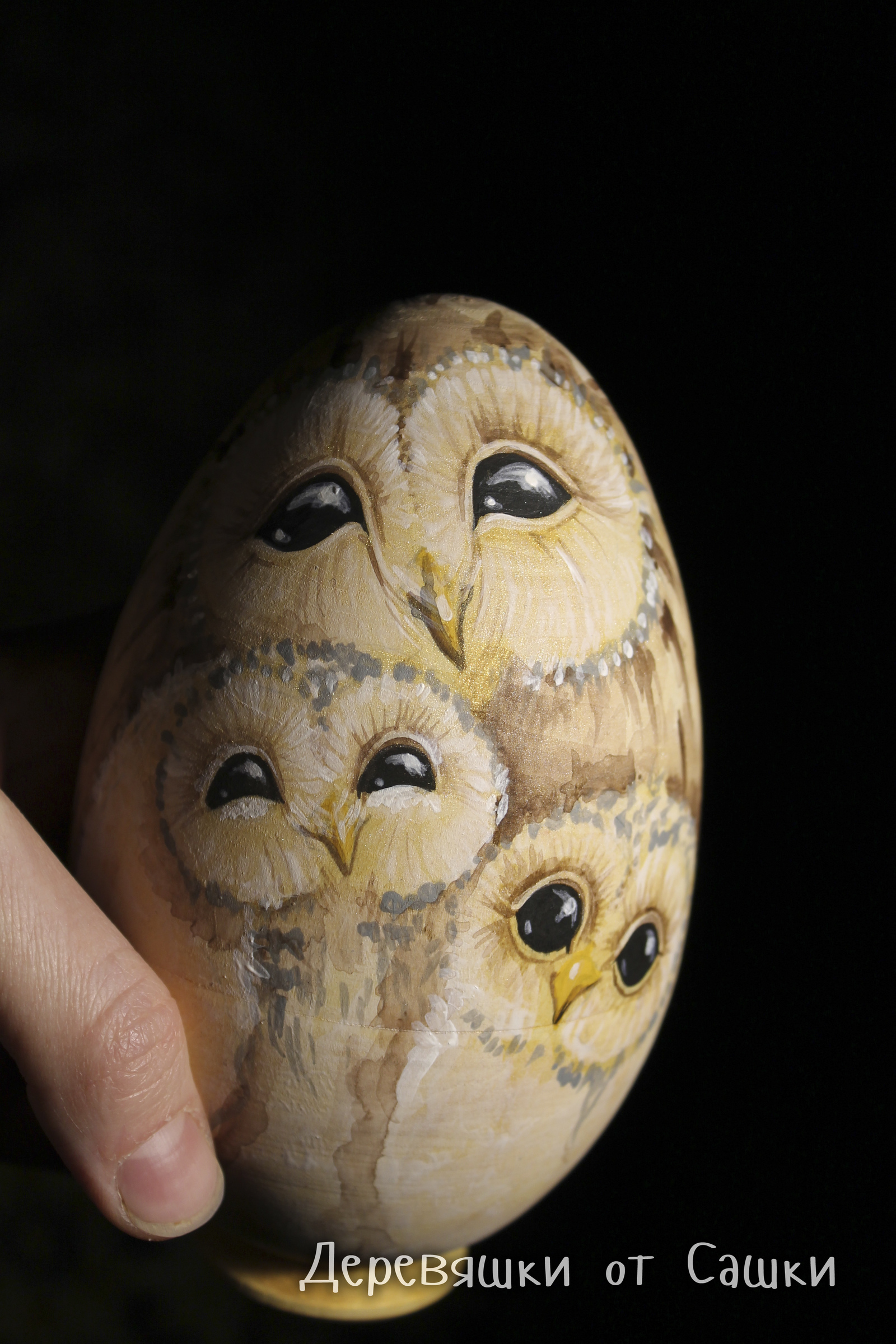Owl painting - My, Pieces of wood from Sasha, Owl, Matryoshka, Painting on wood, Handmade, Longpost