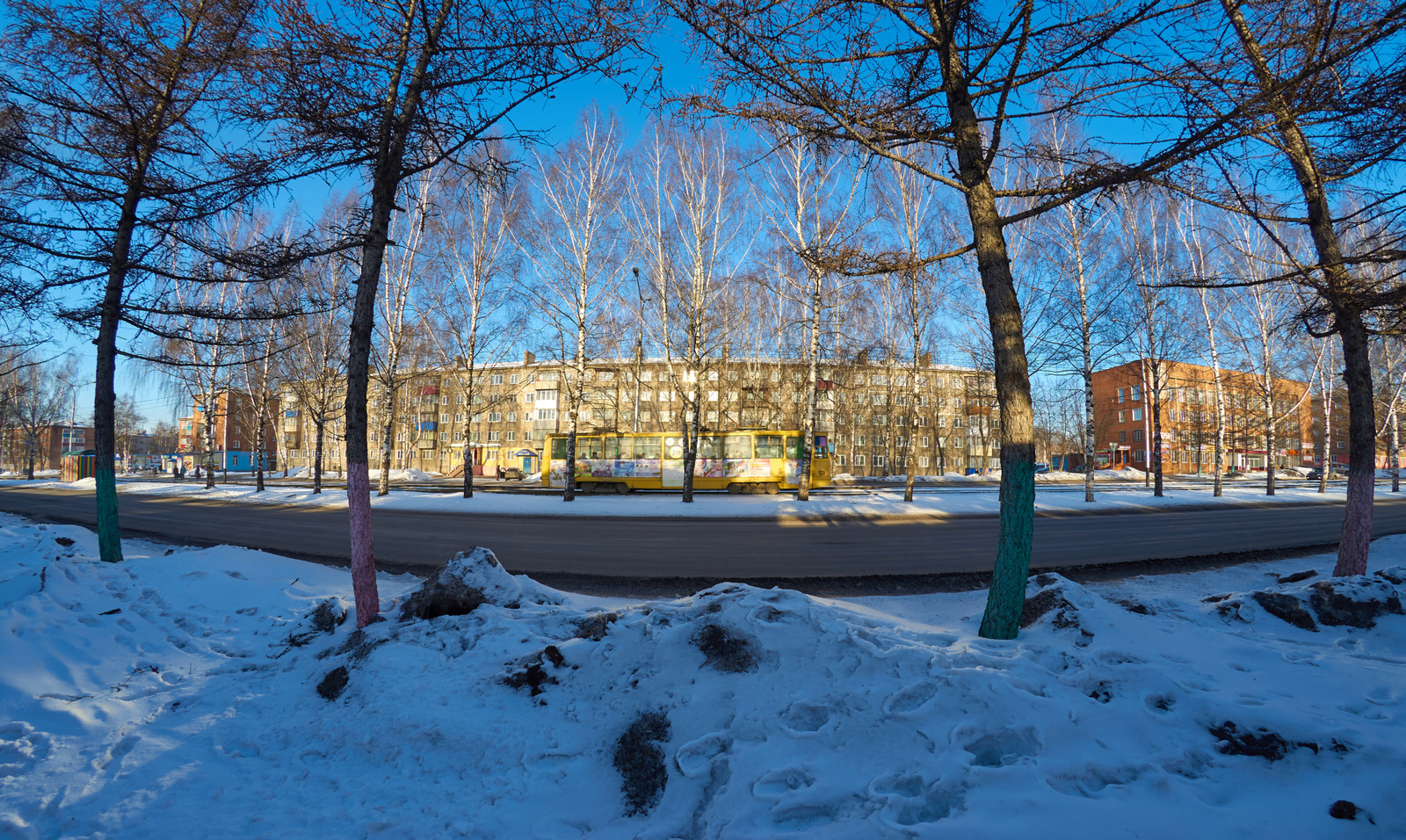 May three weeks later - My, Siberia, Spring, Snow, Cold, Fishye, April, Longpost