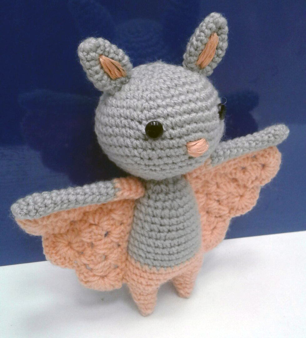 Berta the flying cat - My, Amigurumi, Needlework, Bat, Needlework without process, Crochet, Hobby, Longpost