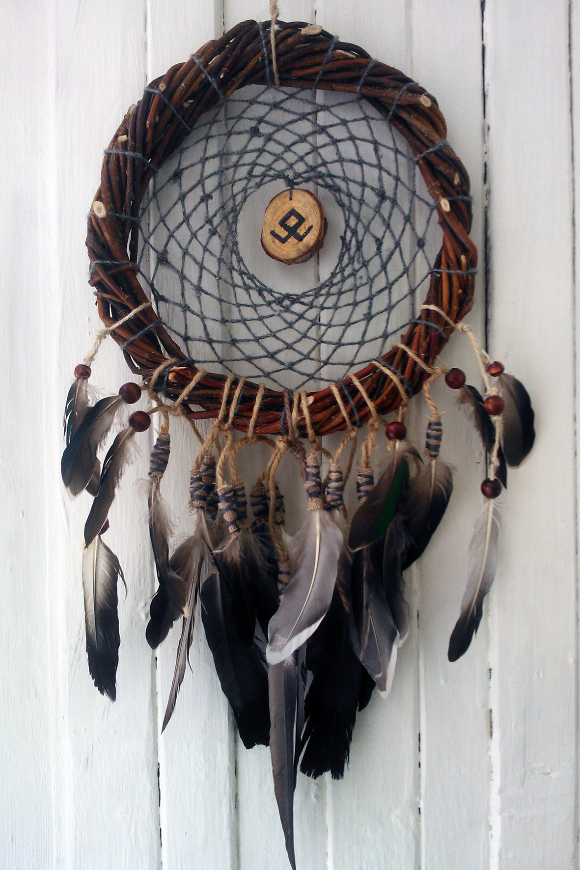 A selection of catchers with the symbol of the wolf - My, Needlework without process, My, Dreamcatcher, Longpost