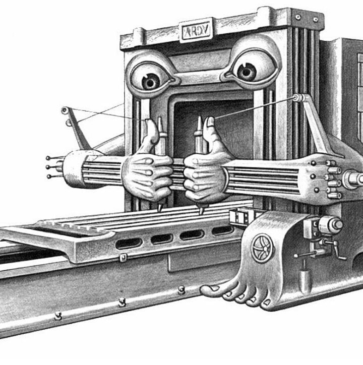 A bit of industrial surrealism - Surrealism, Machine, Longpost