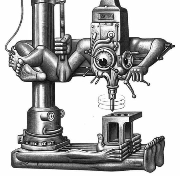 A bit of industrial surrealism - Surrealism, Machine, Longpost