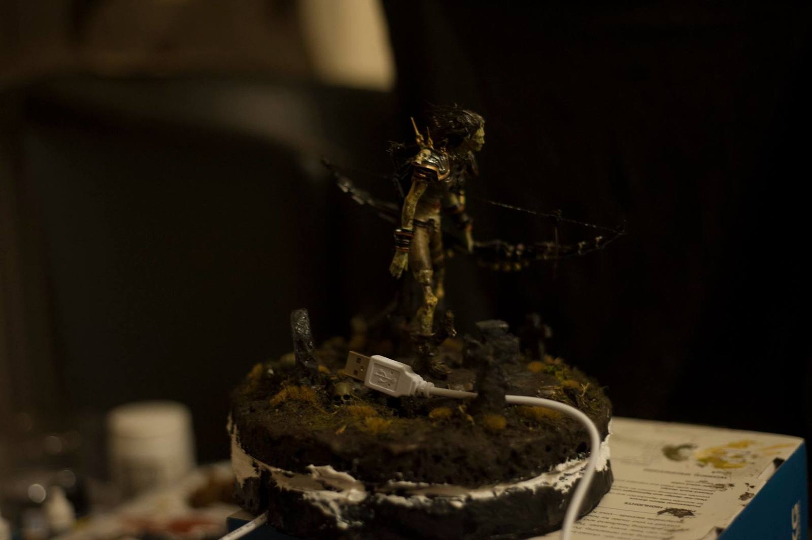 WarCraft undead archer ,или первая попытка... - Моё, Warcraft, Undead, Undead Hunter, Крафт, Своими руками, Диорама, Scale model, Длиннопост