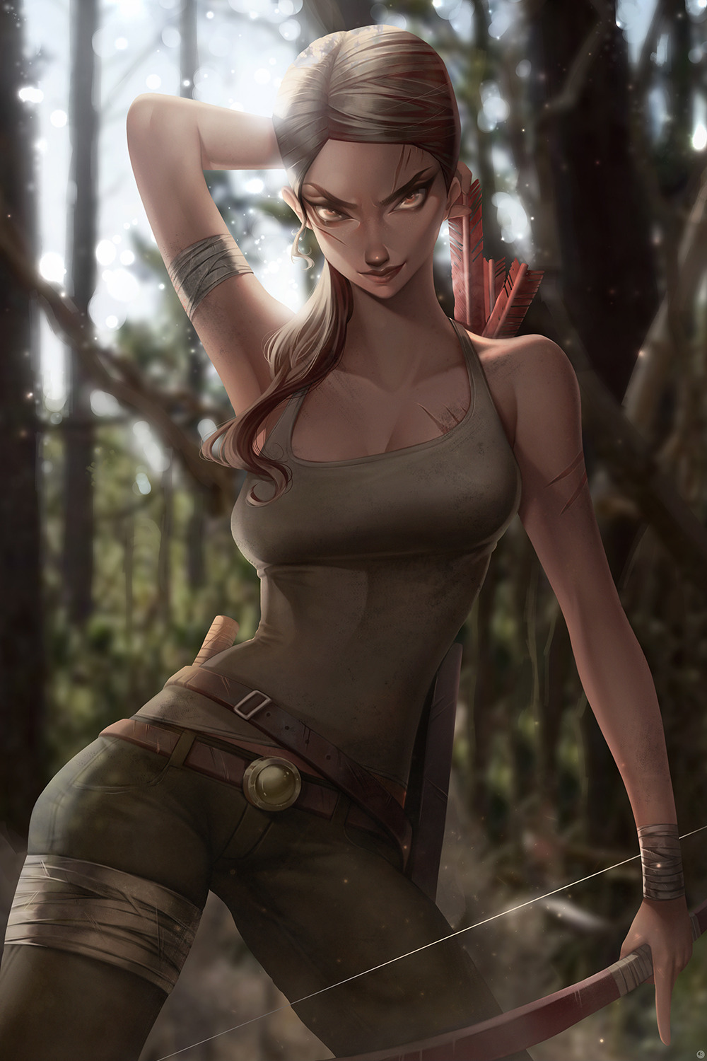 Лара Крофт - Tomb Raider, Рисунок, Jellyemily, Длиннопост