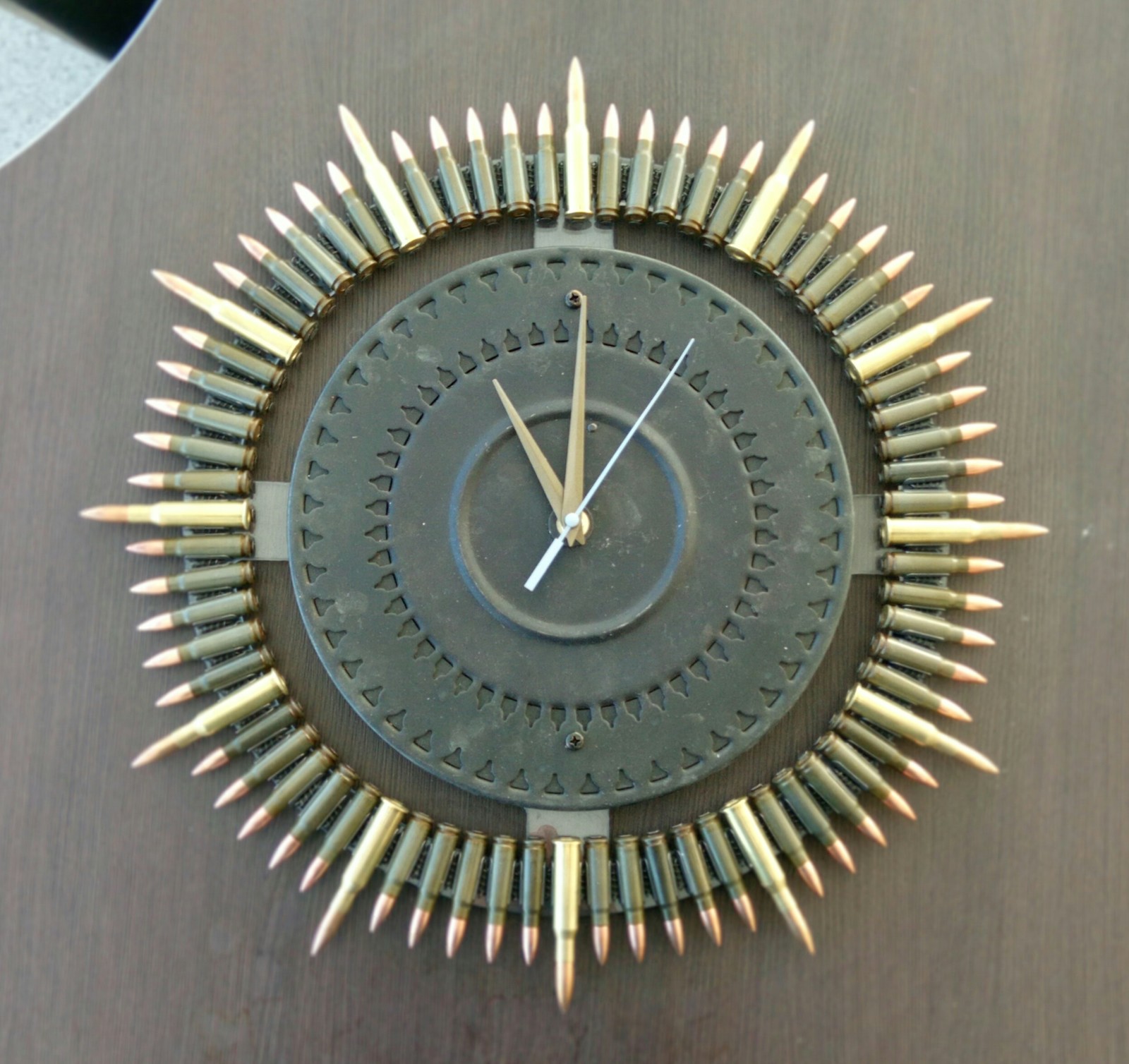 Clock. - My, With your own hands, Clock, Needlework, Weapon, Cartridges, Do it yourself, Longpost